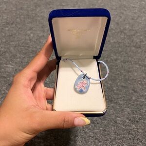 Handmade Blue and Pink Pendant Necklace